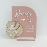 "Palm Bar Sign" - Wedding Signs in multicolorassorted-colors by Alexandra Ettis