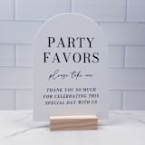 "Party Favors Modern Minimalist Arch Sign, White Arch, 5"x7"" - Wedding Signs in white by Willow and Barn