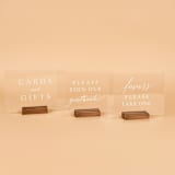 "Wedding Signage | Set of 3 | Walnut" - Wedding Signs in clear by Hanna Roberts