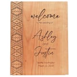 "Áabi Indigenous Design Hardwood Welcome Sign" - Wedding Signs in natural by poem wedding team