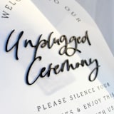 "Unplugged Ceremony Arch White Sign" - Wedding Signs in white by Haven Print Co.