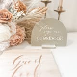 "Acrylic Arch Guestbook Sign" - Wedding Signs in multicolorassorted-colors by Alexandra Ettis