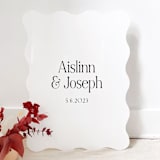 "Customizable Wavy Welcome Sign" - Wedding Signs in multicolorassorted-colors by Aislinn Minardi