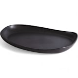"Mini Long Stoneware Serving Platters | Dadasi" - Serving Platters and Trays in black by Powered By People