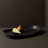 "Mini Long Stoneware Serving Platters | Dadasi" - Serving Platters and Trays in black by Powered By People