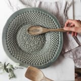 "Chamberlin Platter - Moss" - Serving Platters and Trays in green by Handmade Studio TN