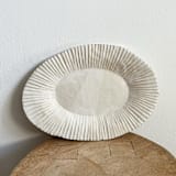 "Ribbed Edge Platter - Wide" - Serving Platters and Trays in white by Sidney Field