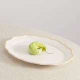 "Colette Oval Platter 15.5''" - Serving Platters and Trays in beige by Maison Madison