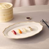 "Colette Oval Platter 15.5''" - Serving Platters and Trays in beige by Maison Madison