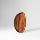 "Wooden Leaf Tray - Small - Granadillo" - Serving Platters and Trays in brown by Powered By People