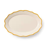 "Giovanna Oval Platter 15.5''" - Serving Platters and Trays in yellow by Maison Madison