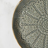 "Cookie Plate in Moss" - Serving Platters and Trays in green by Handmade Studio TN
