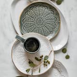 "Cookie Plate in Moss" - Serving Platters and Trays in green by Handmade Studio TN