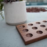 "Walnut Egg Holder" - Serving Platters and Trays in brown by Block and Bowl