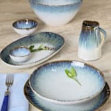 "Cypress Grove Oval Platter" - Serving Platters and Trays in multicolorassorted-colors by Carmel Ceramica