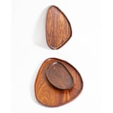 "Elegant Wood Leaf Trays for Home Decor by Itza Wood" - Serving Platters and Trays in brown by Powered By People