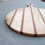 "Round Maple/Cherry Cheese & Charcuterie Board" - Serving Platters and Trays in natural by Block and Bowl