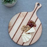 "Round Maple/Cherry Cheese & Charcuterie Board" - Serving Platters and Trays in natural by Block and Bowl