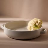 "Large Serving Plate With Handles 13.4" - Matte White" - Serving Platters and Trays in white by Powered By People