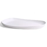 "Stoneware Long Serving Platter" - Serving Platters and Trays in white by Powered By People