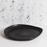 "Stoneware Round Serving Platter" - Serving Platters and Trays in black by Powered By People