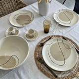 "LARGE GREIGE PLATE" - Serving Platters and Trays in beige by Jana Mistrik