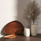 "Wooden Leaf Tray - Medium - Granadillo" - Serving Platters and Trays in brown by Powered By People