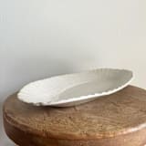 "Ribbed Edge Platter - Oblong" - Serving Platters and Trays in white by Sidney Field