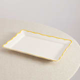 "Giovanna Rect. Platter 15.4'' x 11''" - Serving Platters and Trays in yellow by Maison Madison