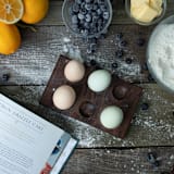 "Walnut 6-Egg Holder" - Serving Platters and Trays in brown by Block and Bowl