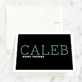 "Fete" - Mitzvah Thank You Cards in Night Sky by Annie Clark - Front