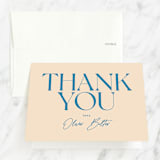 "Modern Mitzvah" - Mitzvah Thank You Cards in Sky by Creo Study - Front