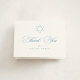 "Aristocratic" - Mitzvah Thank You Cards in Sky by Creo Study - Front