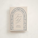 "Talavera" - Mitzvah Thank You Cards in Navy by Meagan Christensen - Front