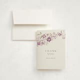 "Meander" - Mitzvah Thank You Cards in Merlot by Angela Marzuki - Card with Envelope