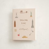 "Painted NYC" - Mitzvah Thank You Cards in Petal by Teju Reval - Front