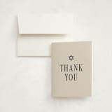 "Broche" - Mitzvah Thank You Cards in Midnight by Meagan Christensen - Card with Envelope