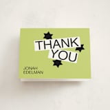 "Decal" - Mitzvah Thank You Cards in Lime by Inkblot Design - Front