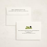 "Decal" - Mitzvah Thank You Cards in Lime by Inkblot Design - FREE Recipient Addressing