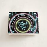 "Neon Spin" - Mitzvah Thank You Cards in Midnight by Ana de Sousa - Front
