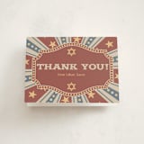 "Vintage Circus" - Mitzvah Thank You Cards in Brick by Amanda Stuff - Front
