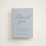 "Torah Tribute" - Mitzvah Thank You Cards in Verdant by Inkblot Design - Front
