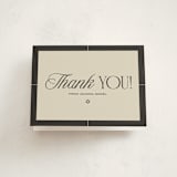 "Grand Luxe Bat Mitzvah" - Mitzvah Thank You Cards in Charcoal by Wallace Design Co. - Front