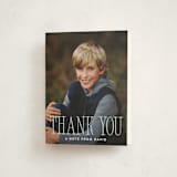"Big Invite" - Mitzvah Thank You Cards in Pepper by Robert and Stella - Front