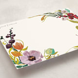 "Fruit and Flowers" - Personalized Stationery Cards in Lemon by Jess Franks - Detail