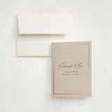 "Polished" - Mitzvah Thank You Cards in Barely Blush by Jennifer Postorino - Front
