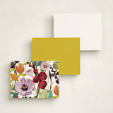 "Fruit and Flowers" - Personalized Stationery Cards in Lemon by Jess Franks - Back of Card Options
