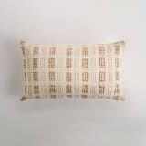 "Bolivar Lumbar Pillow Cover Earth Brown & Cream" - Throw Pillows in brown by Tatiana Ordoñez