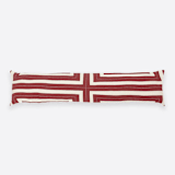 "Interlock XL Lumbar Pillow - Rust" - Throw Pillows in red by Anchal