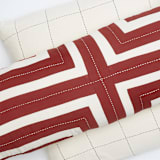 "Interlock XL Lumbar Pillow - Rust" - Throw Pillows in red by Anchal